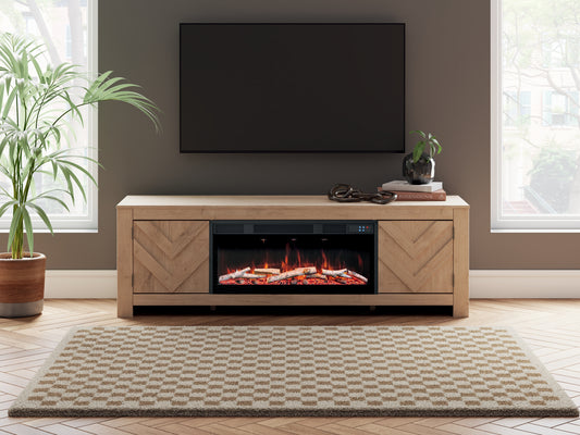 Cayboni 71" TV Stand with Electric Fireplace