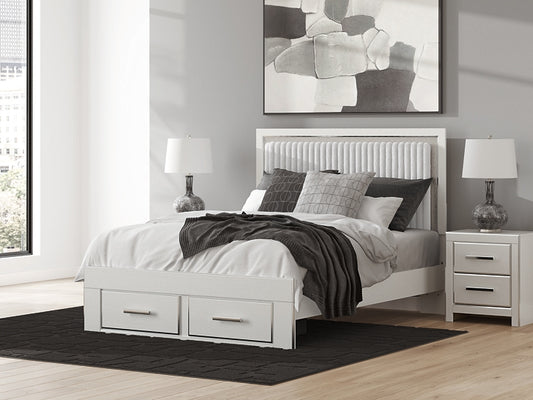 Zuraleus Queen Upholstered Panel Platform Storage Bed