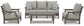 Visola Outdoor Sofa and 2 Chairs with Coffee Table