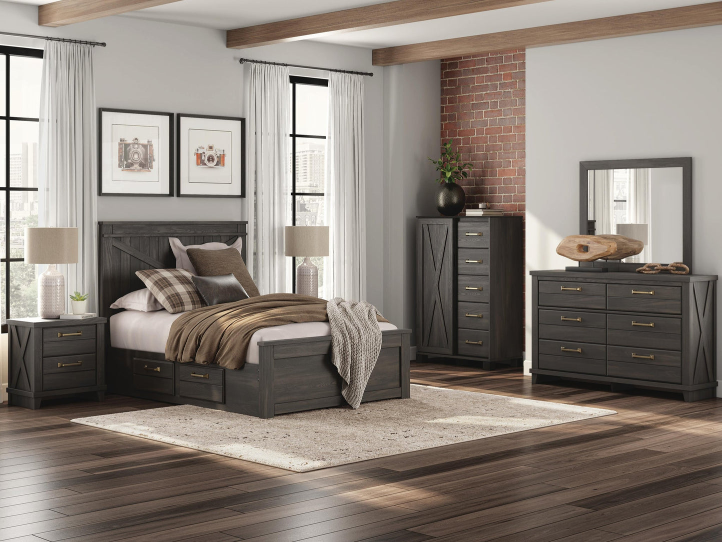 Vonitta Bay Full Panel Bed with Storage