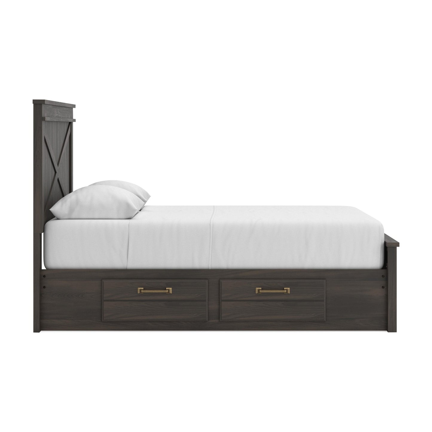 Vonitta Bay Queen Panel Bed with 2 Sided Storage